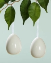 Gilde Porzellan H&auml;ngendes Ei mit Chiffonband