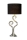 Gilde Lampe "Luma" aus Aluminium Fassung E 27 max. 40 Watt L= 14,0 cm H= 92,0 cm Ø 38,5 cm 48996