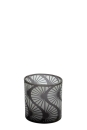 Fink Calana  Teelichthalter  Glas  grau  H&ouml;he 8 cm  Durchmesser 7 cm 115163