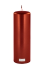 Fink CANDLE Stumpenk., metallic rot,get.  Höhe 25,...