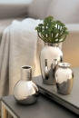Fink ZOLA Vase,silber,Porzellan  H&ouml;he 10cm, &Oslash; 6cm 127006