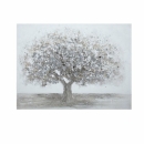 Gilde Bild Gemälde "Baum"  handgemalt, grau/weiss  Länge 0 cm Breite 120 cm Höhe 90 cm 38738