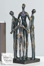 Casablanca Skulptur "Group" bronce,Poly,Höhe 30cm 12x12cm,auf schwarzer Base 159901