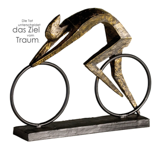 Casablanca Skulptur "Racer" bronce,Länger 36,5Höhe 28,5 Poly/Metall,Broncefin.auf schwarzer Base 159593