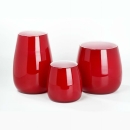 Lambert Pisano Vase klein Überfangglas rot, H 18 cm,...
