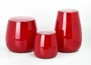 Lambert Pisano Vase groß Überfangglas rot, H...
