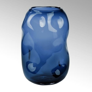 Lambert Carracci  Vase Farbglas, petrol, H 29 cm, D 19 cm 17321