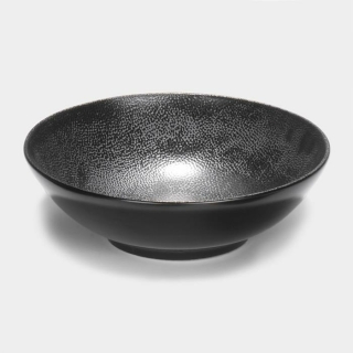 Lambert Kaori Schale Rochen-Optik schwarz / metallic, D 30 cm, Stoneware 20508