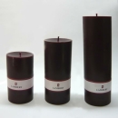 Lambert Kerze rund durchgefärbt dunkelrot, H 12 cm, D 8 cm 39568
