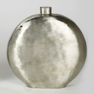 Lambert Botero Deko Gefäß/Vase Aluminium, vernickelt, matt gebürstet H 48 cm, B 49 cm, T 14 cm 40108