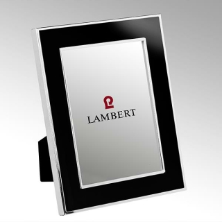Lambert Portland Bilderrahmen 17,7x22,7 versilbert, Emaille schwarz für Fotoformat 13  x 18  cm 42269