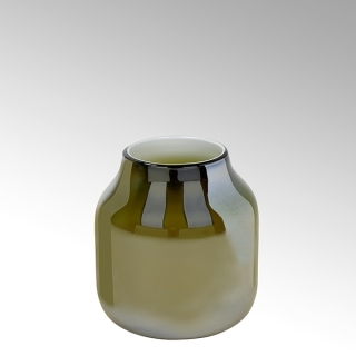 Lambert Ferrata Vase H24,5  D22 cm mittel oliv/metallic 17371
