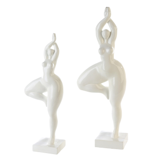 Casablanca Skulptur "Ballerina" aus Poly · weiß glänzend auf Basis H= 52 cm B= 19 cm 79363