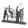 Casablanca Skulptur "In the city" Poly / Metall 7 Figuren . bronzefarben . laufend oder auf Fahrrad graue Basis mit Spruchanhänger  H= 29 cm B= 42 cm T= 8cm 89030