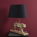 Voss Design Lampe Tischlampe Tiger Gold Schwarz 60 cm...