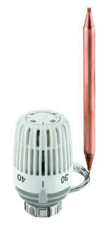 Heimeier Thermostat-Kopf mit Wärmeleitsockel und Spiralfeder, 20 -50 Grad 2m 6402-00.500