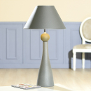 Keramik Lampe "Opaco" silber Höhe 65 cm