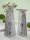 Gilde Schalenständer "Blütenranke" antik silber mit Edelstahlkugel D 3,5cm, bestehend aus Ständer + Schale H= 102,0 cm Durchm. 50,0 cm 68779