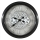Casablanca Wanduhr "Factona" Metall / Glas . schwarz / silberfarben . Antikfinish mit sich drehenden Zahnrädern mit schwarzen Metallzeigern für 4 x AAA Batterien  T: 9cm Ø 53 cm 50339