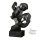 Casablanca Skulptur "Addiction" Poly . silberfarben . Antikfinish küssendes Pärchen auf schwarzer Basis mit Spruchanhänger H: 28 cm B: 18.50 cm T: 12cm 89315
