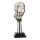 Casablanca Skulptur "Mannequin" Aluminium . vernickelt . silberfarben . Antikfinish auf Marmorbasis . schwarz  H: 56 cm B: 23 cm 43367