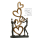 Casablanca Skulptur "Herz auf Herz" Poly . bronzefarbene Figuren . goldfarbene Herzpyramide . Antikfinish auf schwarzer Basis mit Spruchanhänger H: 41 cm B: 21 cm T: 6.50cm 89269