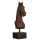 Casablanca Skulptur "Horse" Poly . dunkelbraun . Antikfinish auf quadratischer Basis H: 42.50 cm B: 12 cm T: 20cm 89337