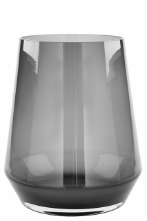 Fink LINEA Vase,Windlicht,Glas,grau  Höhe 28cm, Ø 24cm 115287
