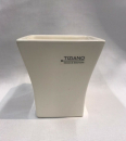 Tiziano Vase Creme eckig Höhe 14 cm