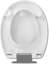 DIANA C200 WC-Sitz Griff grau ohne Softclose weiß 50mm Sitzerhöhung
