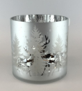 Gilde Windlicht "Deer Forest" Glas . satiniert...