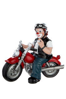 Gilde Clown "Heavy Biker" H: 12 cm B: 14 cm T: 7cm 35417