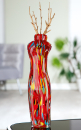 Gilde GlasArt Design-Vase "Torso" rot/gelb/grau...