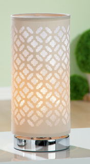 Gilde Lampe "Mosaik" greige Fassung E 27, max. 40 Watt, 220 Volt H: 33 cm Ø 14.50 cm 46477