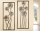 Gilde Wandrelief "Mohn" antik silber/braun gewischt, brauner Rahmen H: 90 cm B: 38 cm T: 3cm 68966 / 2-er Set