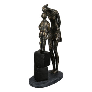 B H: 28 Basis Skulptur bronzefarben, in \