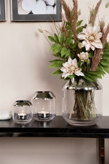 Fink SMILLA Vase,Teelichthhalter,Glasklar  Höhe 20,6, Ø 18,5cm 113003