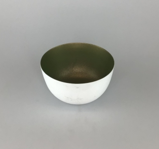 ASA Schüssel weiß/grün Keramik H:5,5cm D:10cm