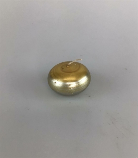 Kugelkerze gold glatt 3x4cm leicht beschädigt