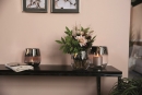 Fink KORALIE Windlicht,Vase,klar,silb.Rd H.15cm,D.15cm