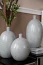 Fink ATHINA Vase,hellgrau,Goldrand,Porzellan H.29cm,26x20cm