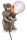 Gilde Lampe "Monkey" Kunstharz silberfarben 37160