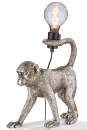 Gilde Lampe "Monkey" Kunstharz silberfarben 37161