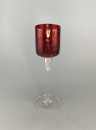 Formano Kerzenhalter Glas rot 21x6cm
