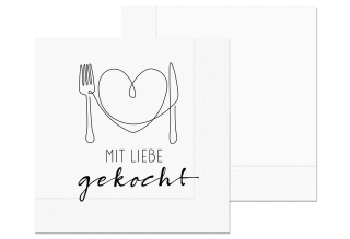 LA VIDA Lunch-Serviette Mit Liebe.20St 405637