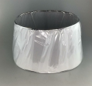 Lampenschirm Oval weiß-silber 20x32,5x22cm