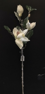 Formano Magnolien Zweig 70cm weiß mit Schnee
