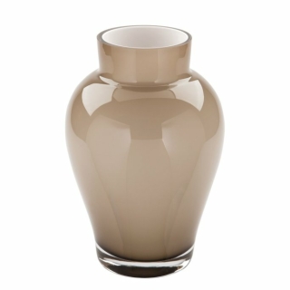 Fink Goya  Vase  Glas  greige opal  Höhe 22 cm  Durchmesser 15 cm 115042