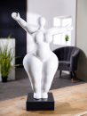 Gilde Skulptur "Lady" weiß glänzend,...