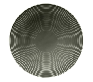 SELTMANN WEIDEN Suppenteller - Durchmesser 22,5 cm - Höhe 4,1 cm - Beat - Form: Rund mit Rillenrelief - moderner Stil - Perlgrau - Color Glaze